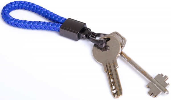 Брелок для ключів з U затискачем з викруткою синій