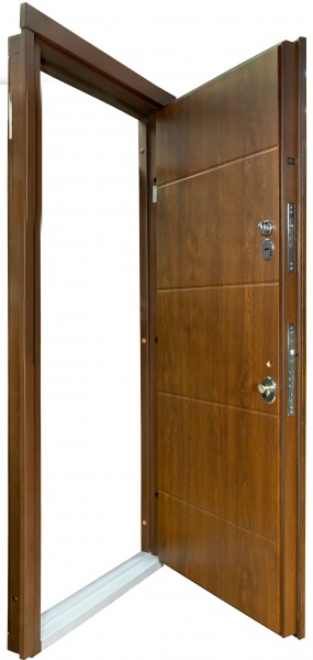 Двері вхідні Булат Термо House-703 вулична дуб бронзовий 2050x950 мм праві