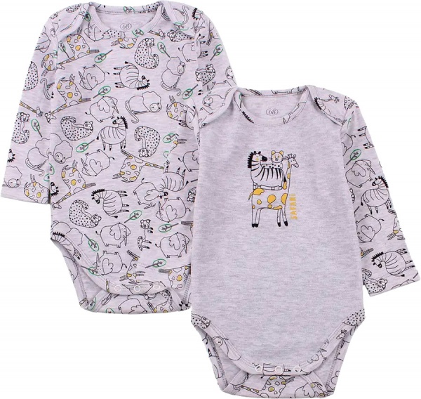 Чоловічок унісекс Фламінго ясельний 2 шт. 449-232 р.80 сірий 