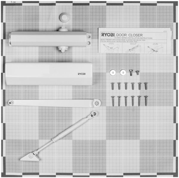 Доводчик дверной RYOBI D-2055V BC STD_ARM белый 100 кг