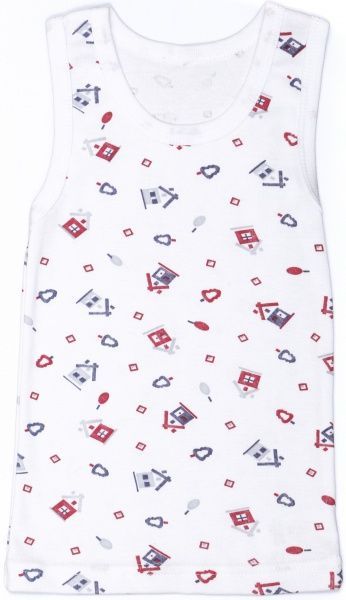 Комплект белья для мальчиков Фламинго Домик р.80 белый с принтом 188-1007-12 