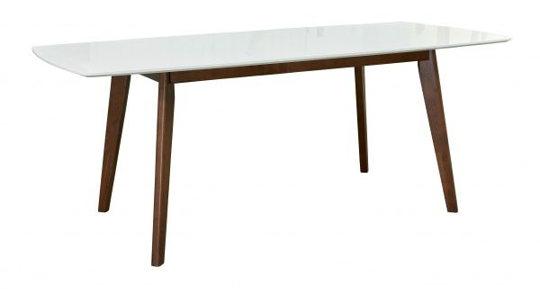 Стол обеденный Мебель-Сервіс раздвижной Сити орех/белый МДФ 