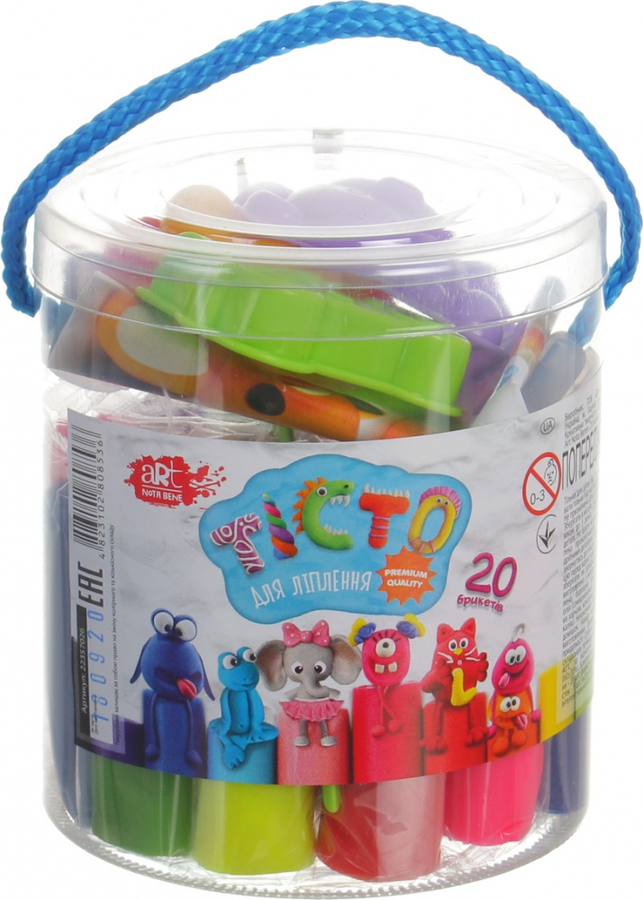 Тісто для ліплення ART Nota Bene 20 кольорів тубус