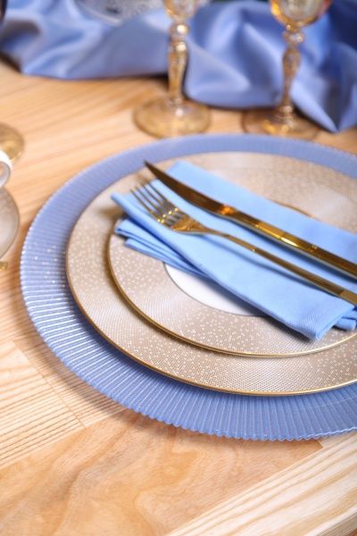 Блюдо Glimmer 33 см блакитне 