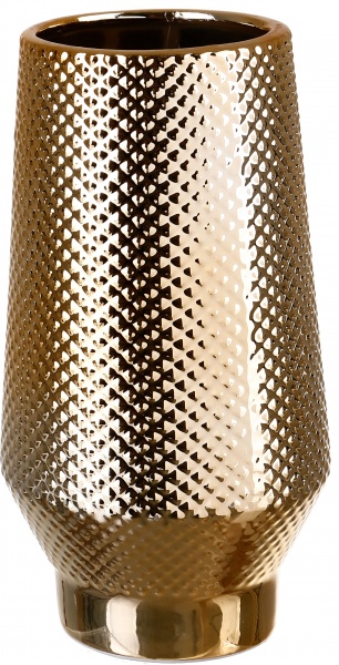 Ваза керамічна Glossy DLPQ1449B/A-1 27 см золотиста 