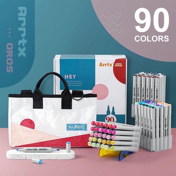 Набір спиртових маркерів Arrtx OROS ASM-0390B 90 кольорів LC302482 