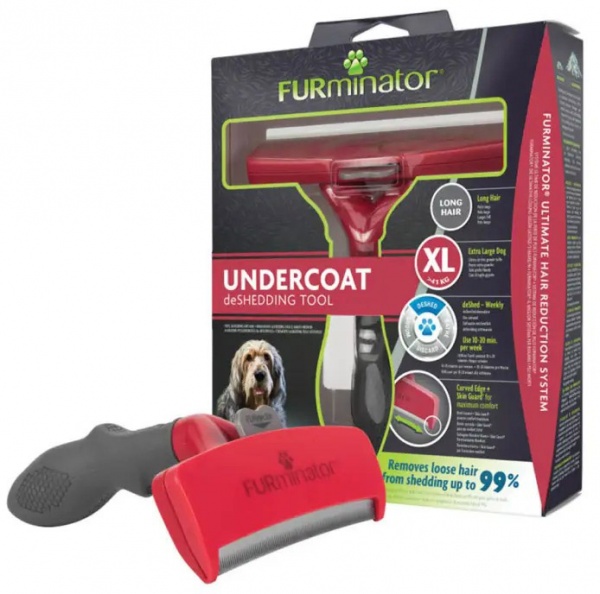 Инструмент для удаления подшерстка FURminator для собак с длинной шерстью Long Hair размер XL 691658