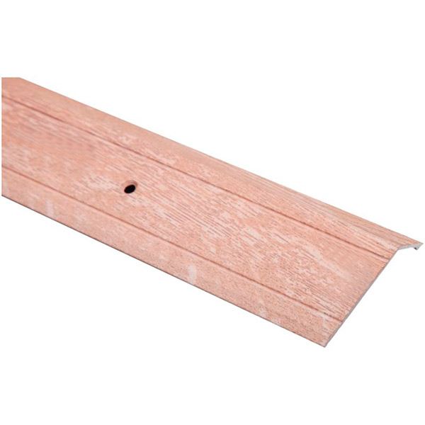 Порожек алюминиевый 18-А Лугалпроф профилированный с отверстиями 5х60x900 мм дуб серый 