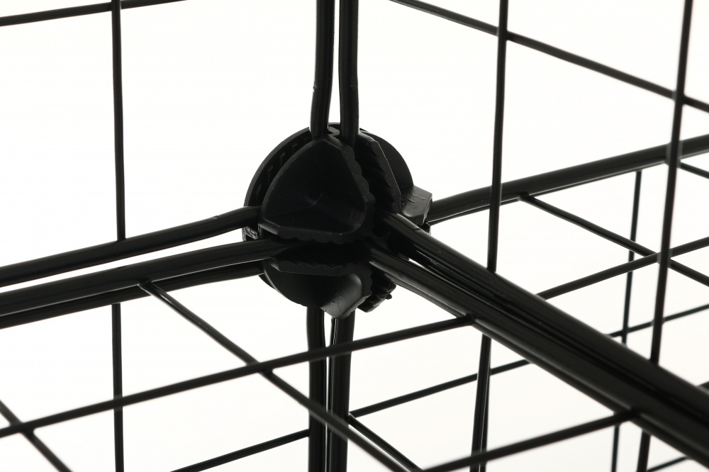 Стелаж дротяний куб metal сubes storage 9 полиць 1105х1105х370 мм чорний