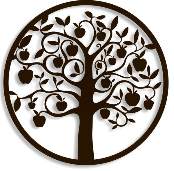 Панно Дерево яблоня PN128 46x46 см 