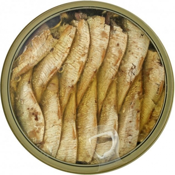 Шпроты ТМ Diplomats в масле копченые Рижские ж/б прозрачная крышка 160 г