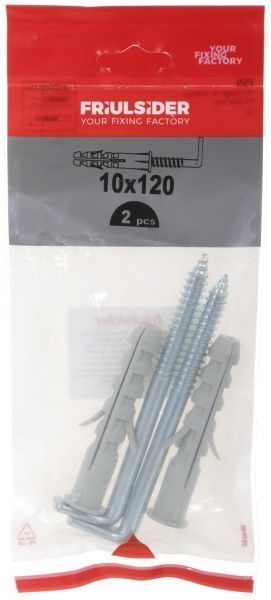 Дюбель із L-гаком 14/10x120 мм 1 шт. Friulsider