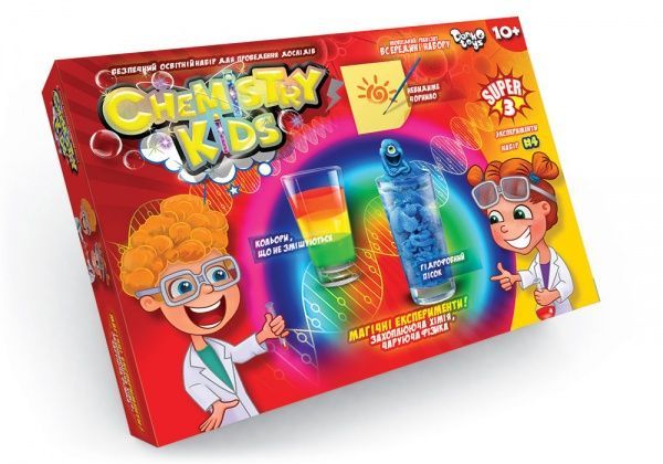 Набор для опытов Danko Toys CHEMISTRY KIDS эконом укр. (8) в ассортименте CHK-02-01U,02U,03U,0
