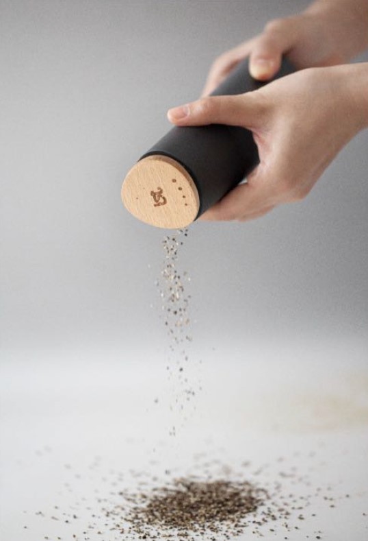 Набор мельниц для соли и перца Smart Kitchen by Flamberg c керамическами жерновами Milk white/transparant black 13,2х6,5х16 см