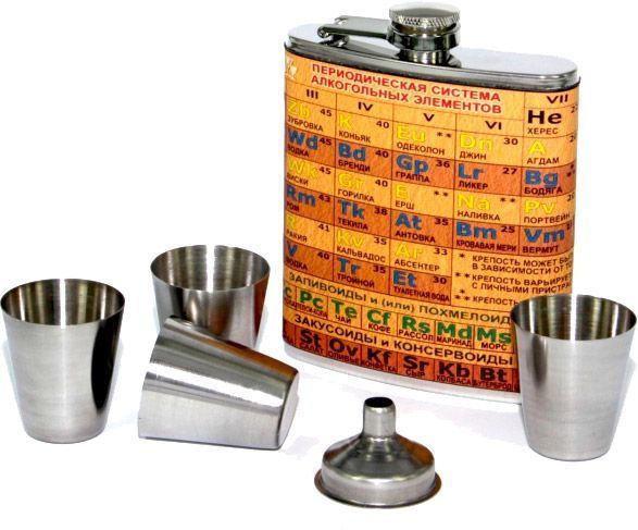 Фляга Периодическая система алгогольних элементов A134