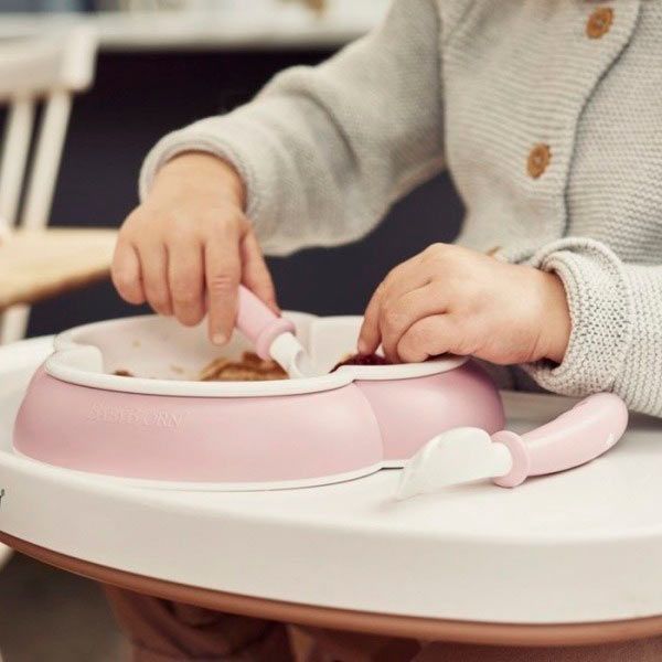Набор посуды BabyBjorn Baby Feeding Set Powder Pink Розовый
