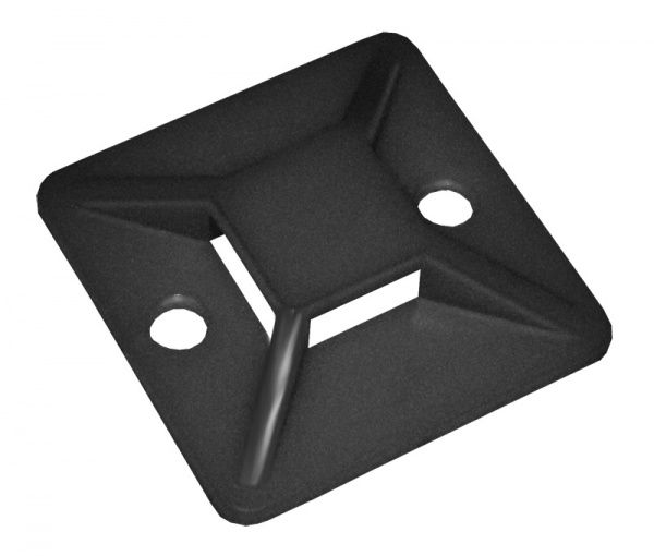 Майданчик під стяжку на липучці IEK 25х25 мм (100 шт./уп.) UHP31-25-100 чорний 