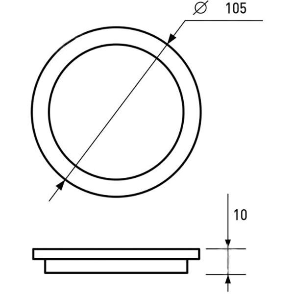 Светильник точечный Eurolamp 6 Вт 4000 К оранжевый LED-DLR-6/4(orange) 