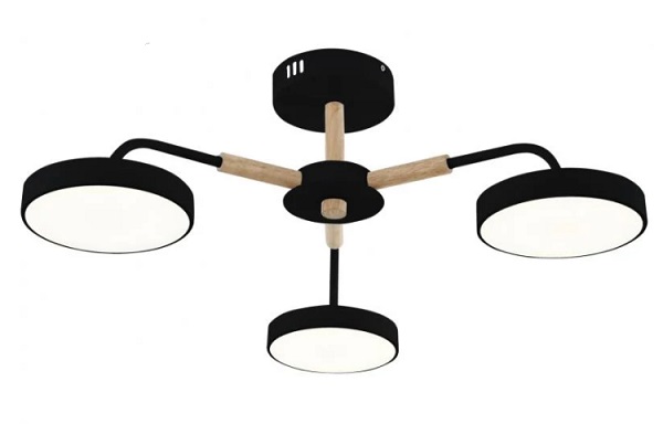 Люстра стельова Victoria Lighting LED з пультом 55 Вт чорний Land/PL3 black