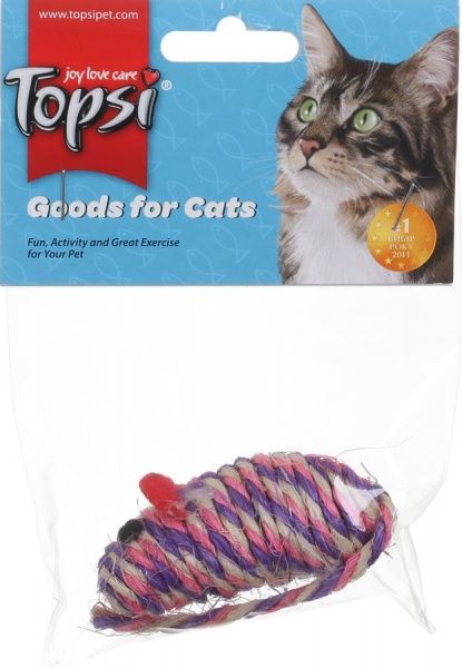 Игрушка для котов Topsi Мышонок из войлока с мятой 10 см 1603