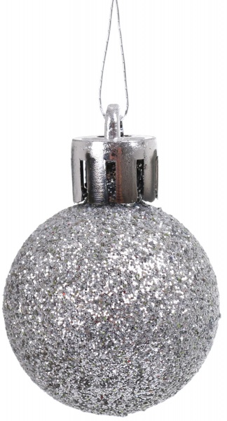 Набор елочных шаров серебряный CAN201010 d30 мм 12 шт./уп. 