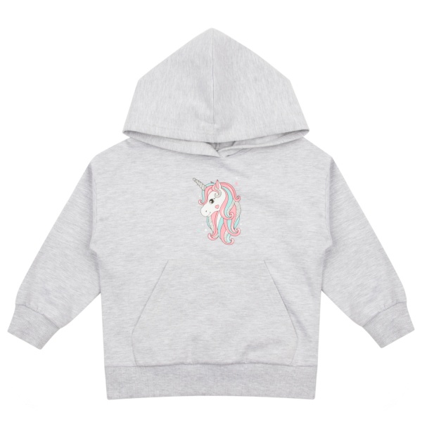 Толстовка для девочки Funtime Unicorn р.110 светло-серый меланж 
