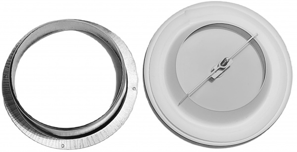 Рамка вентиляційна припливна (анемостат) SV 150 мм метал білий 