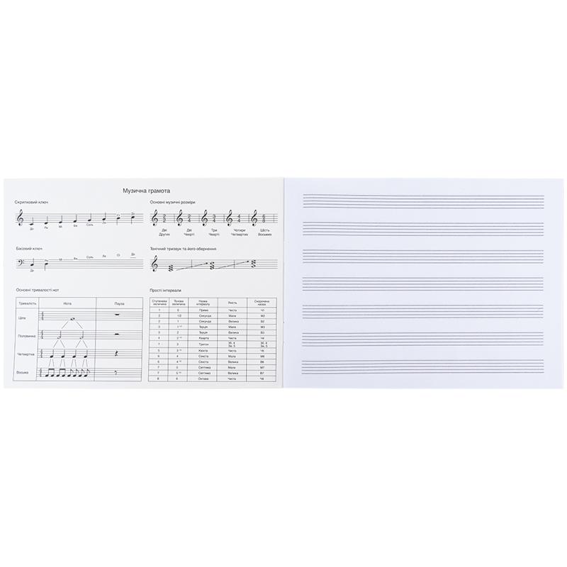 Тетрадь для нот А5 20 листов HP25-405 KITE