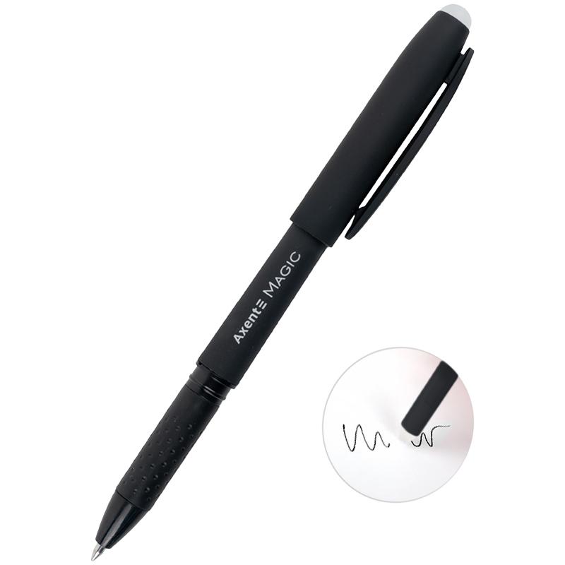 Ручка гелева Axent пиши-стирай Magic чорна AG1123-01-A