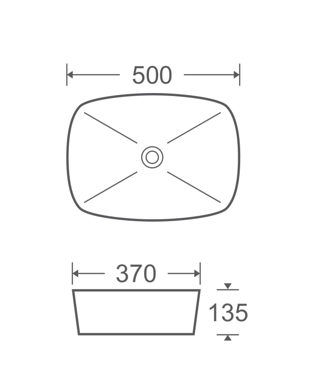Умывальник Mixxen Montana белый-мрамор 50x37x13,5см MXWE0825CU