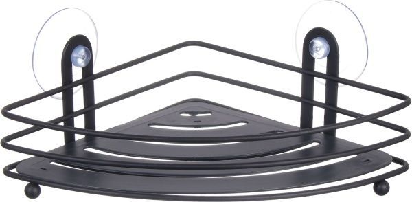 Полочка угловая Trento одинарная 27x19,5x9,5 смчерный 