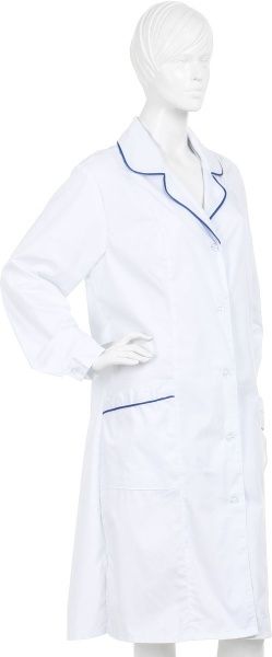 Халат рабочий Торнадо Медицинский жен. р. 60-62 белый с синим