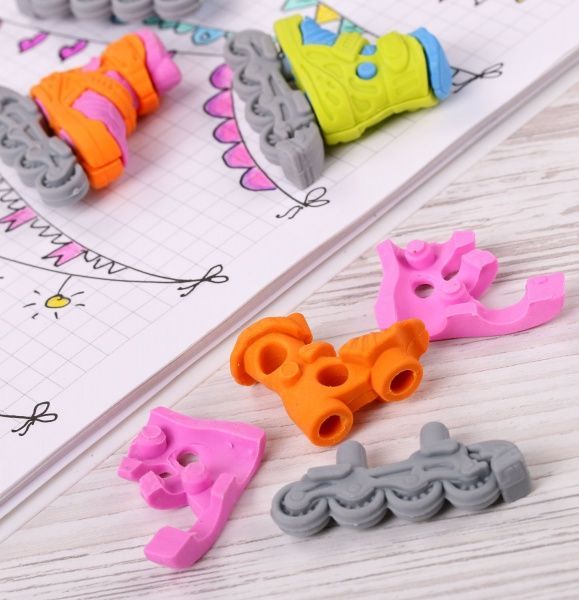 Гумка Ролики рожевий