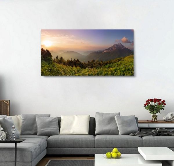 Репродукция Закат в горах 96x48 см i_96x48_00064 