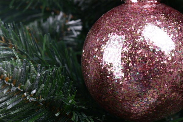 Шар новогодний с блискисткам 80 мм в ассортименте CAA114700