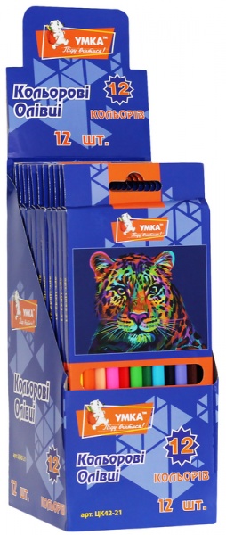 Олівці кольорові Фауна ЦК42-21 Умка