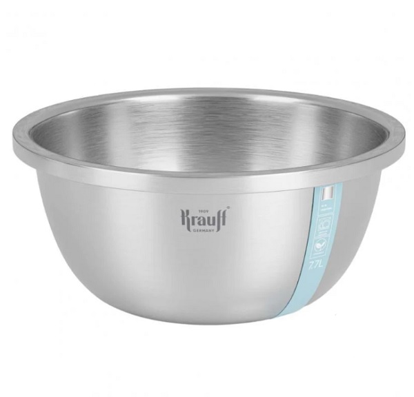 Миска з нержавіючої сталі 7,7 л (Ø 34 cm) 29-298-042 Krauff