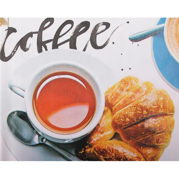 Скатерть Кофе 135x110 см белый с принтом Dariana