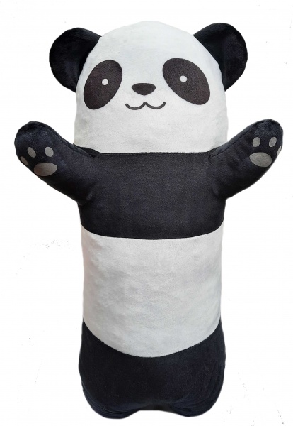 Подушка-валик Панда 20x70 см білий із чорним Анна 