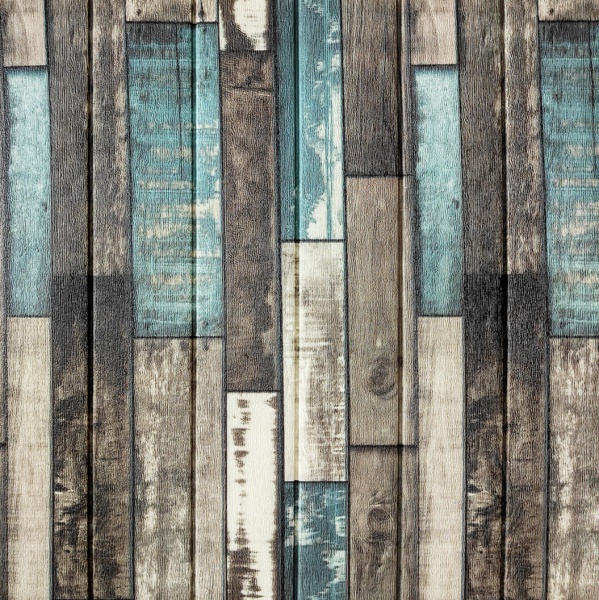 3D-панель з ПВХ самоклеюча дерево синя 700х770х6 мм 