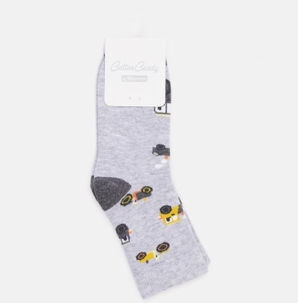 Шкарпетки дитячі для хлопчиків Steven 14352 р. 32-34 світло-сірий меланж 