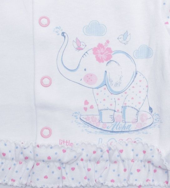 Боди Маленькие люди 207-125 (РИБ) слоненок р.74 разноцветный принт 