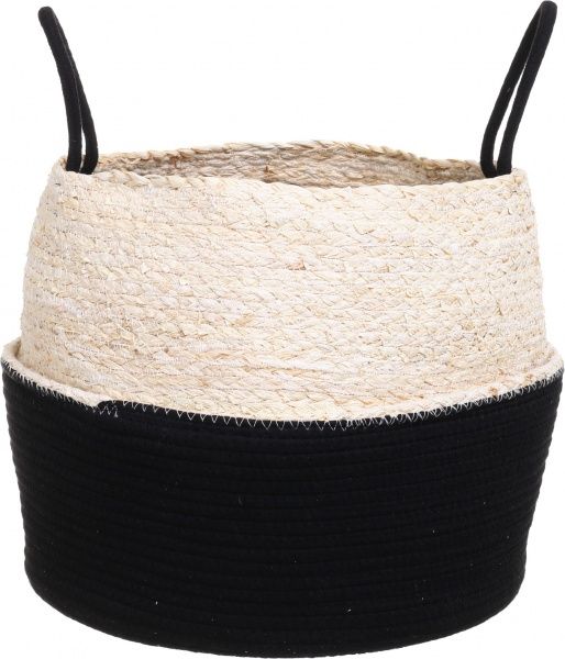 Кошик плетений великий 40х32 см чорний