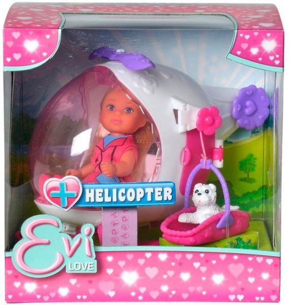 Ляльковий набір Steffi & Evi Love Еві Рятівний гелікоптер з песиком 5739469