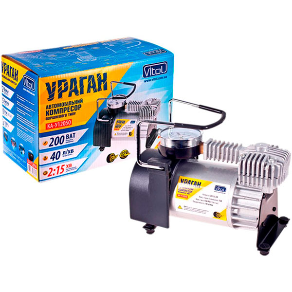Компресcор автомобильный Vitol Ураган КА-У12050