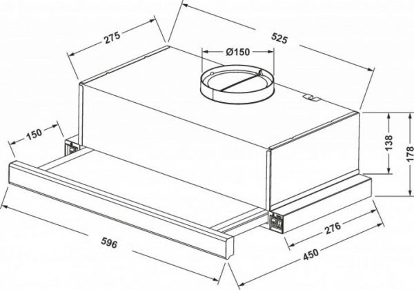 Вытяжка Eleyus Storm G 700 LED SMD 60 BG