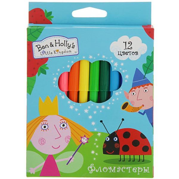 Фломастери 12 кольорів Ben & Holly's Little Kingdom