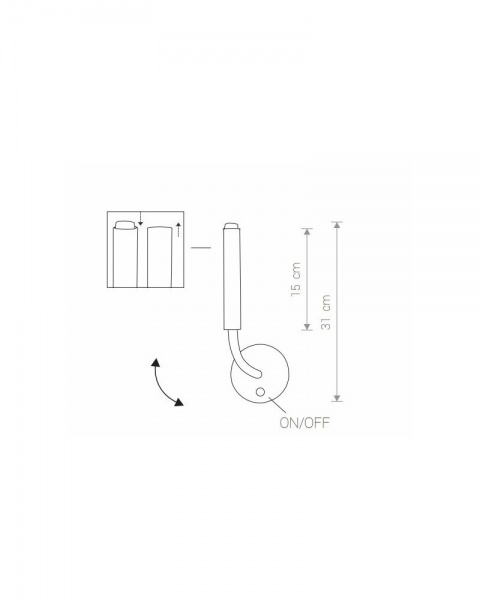 Бра Nowodvorski Stalactite 1x10 Вт G9 чорний 8351 