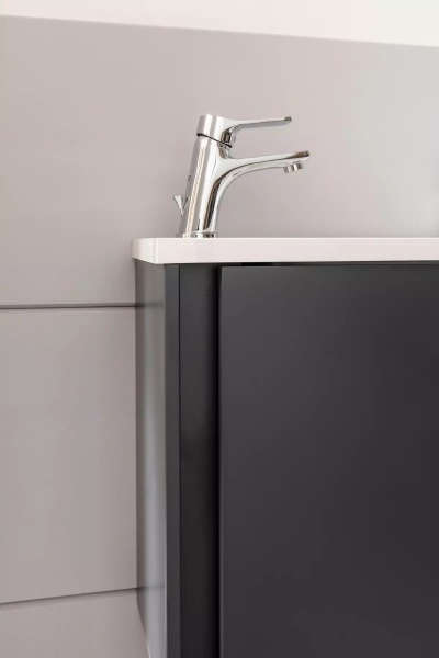 Тумба подвесная ЮВЕНТА Susie - 50 Антрацит с умывальником 