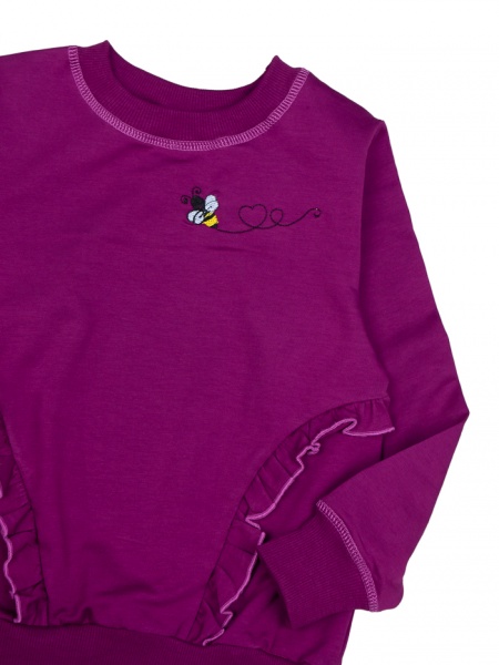 Свитшот для девочки Luna Kids Пчелка р.92 сливовый 